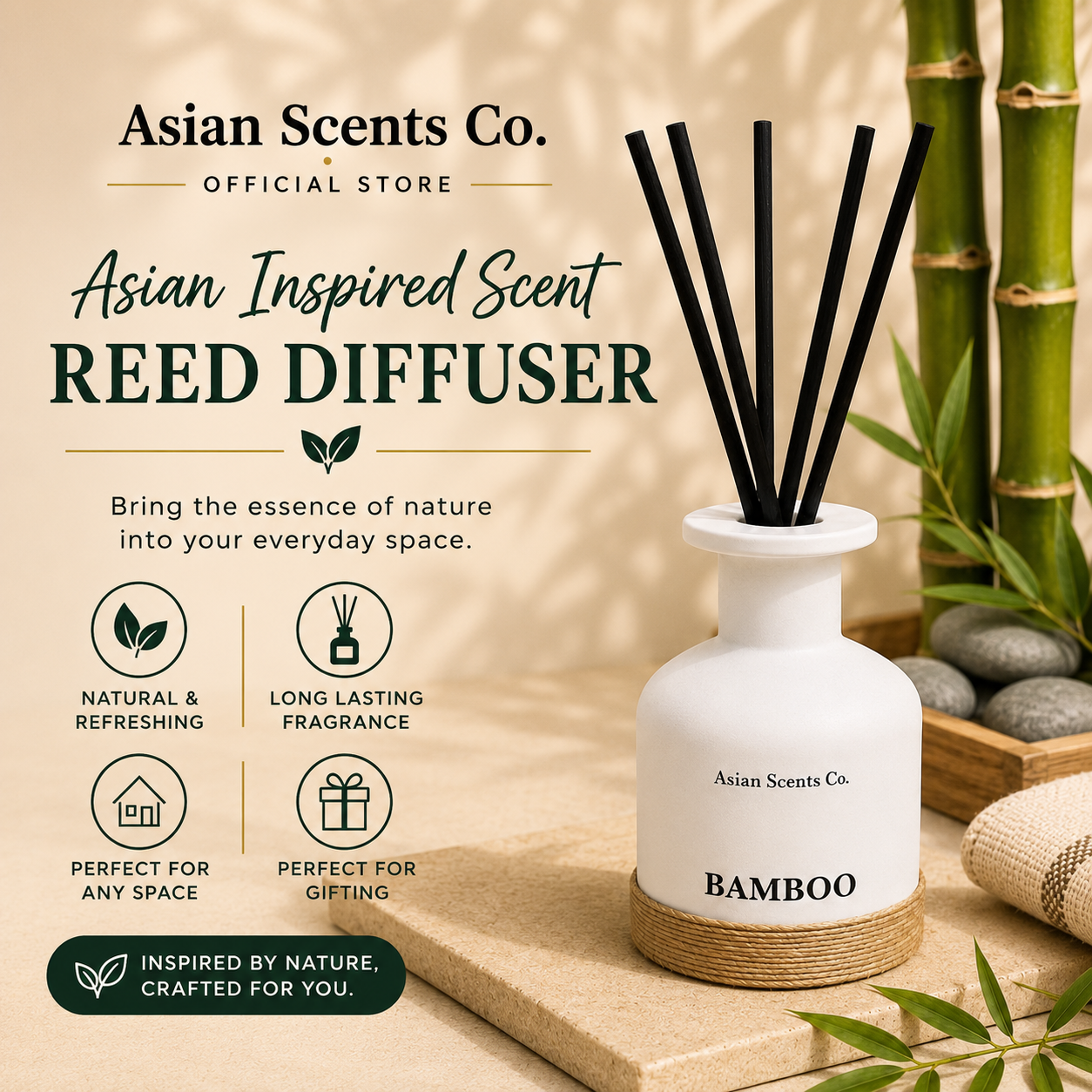 Bamboo reed diffuser