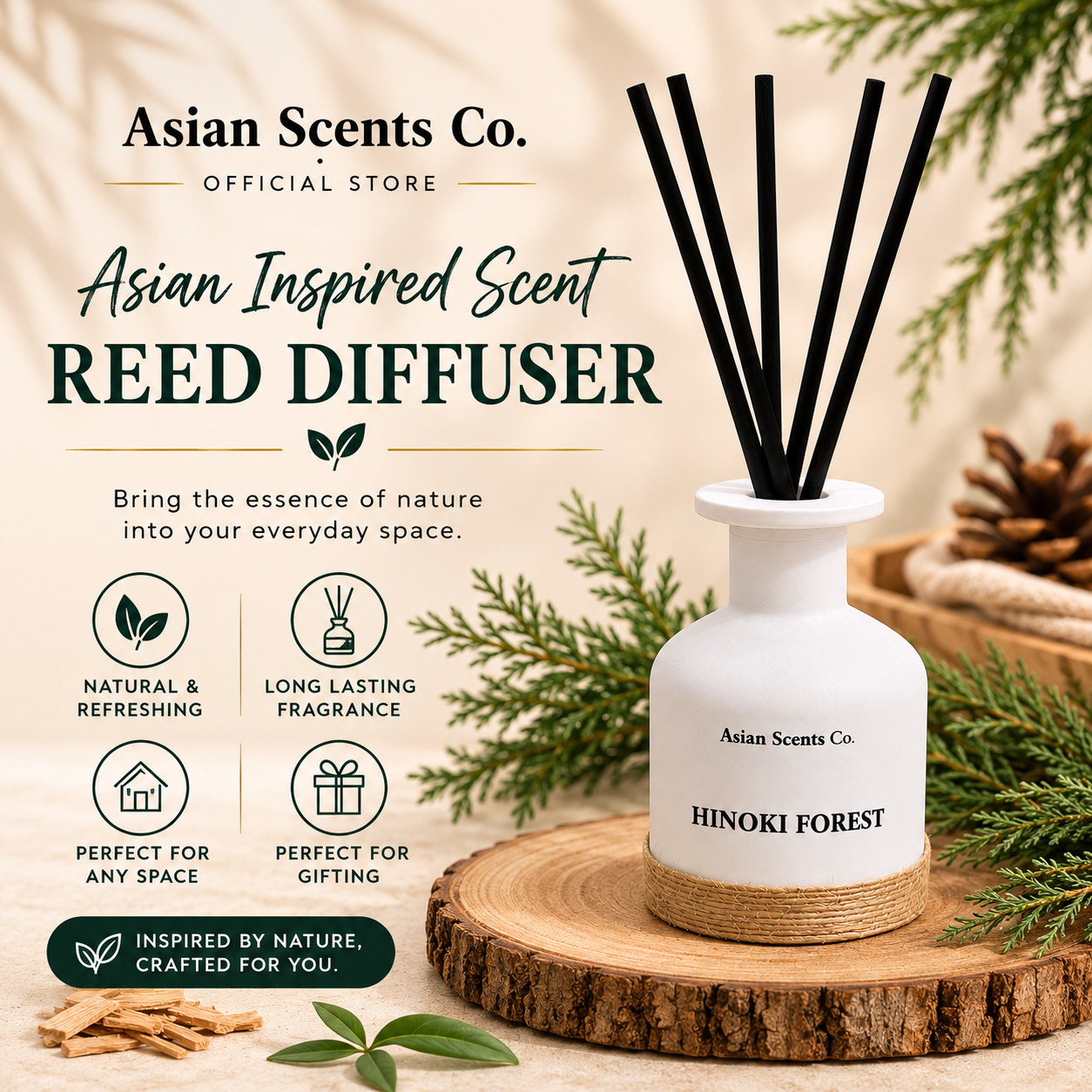 Hinoki Forest reed diffuser