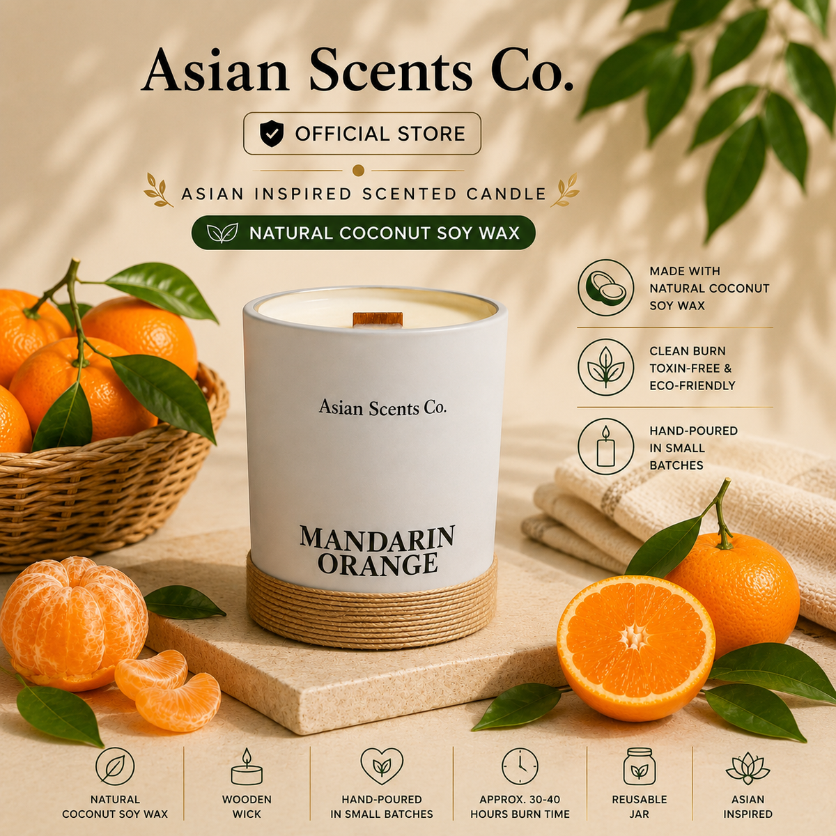 Mandarin Orange scented candle