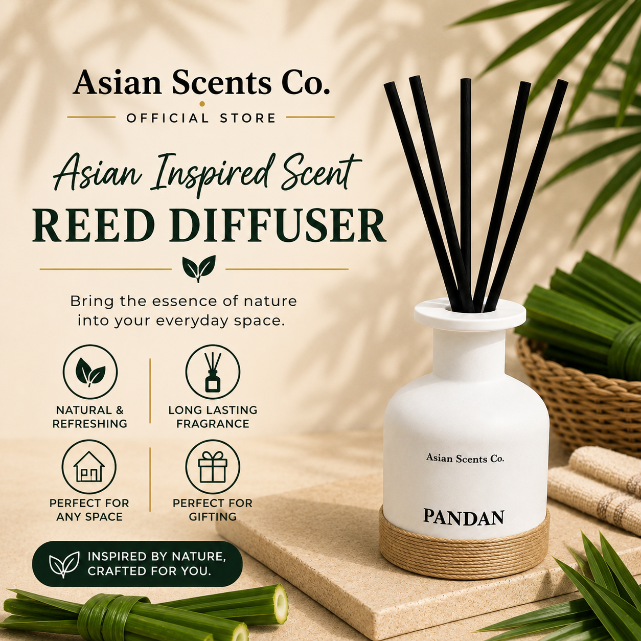 Pandan reed diffuser