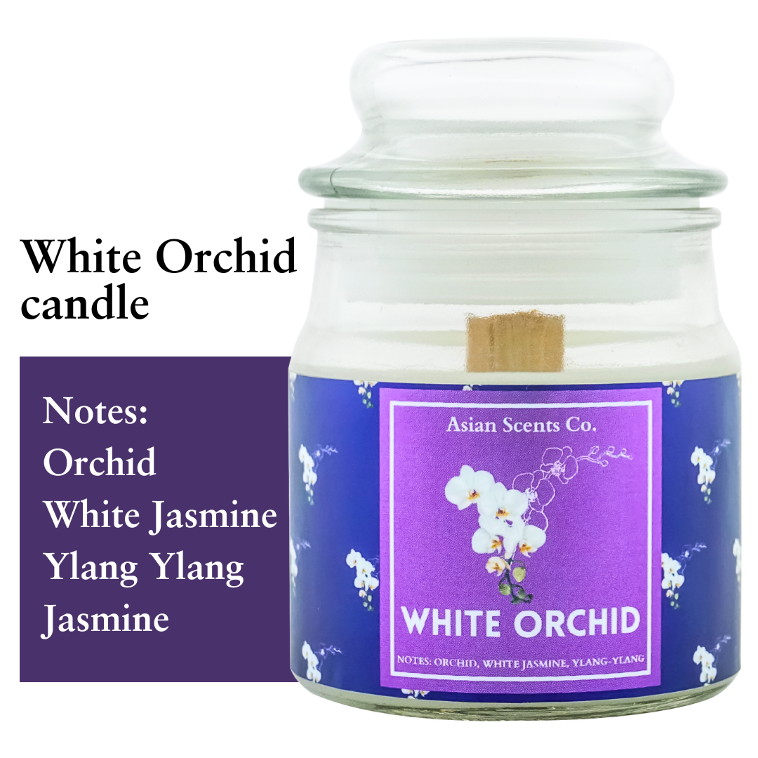 White Orchid Travel Candle