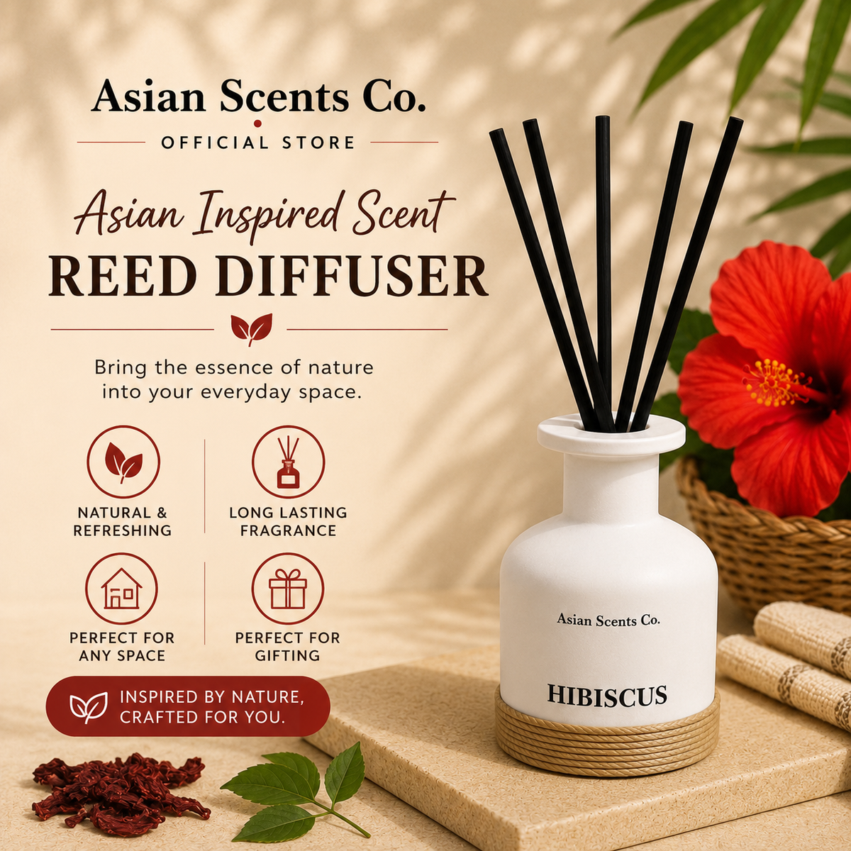 Hibiscus reed diffuser