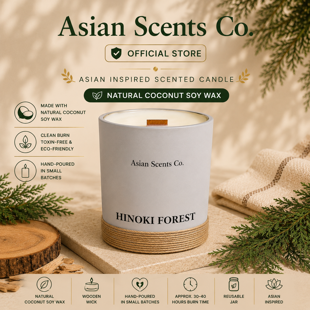 Hinoki Forest scented candle