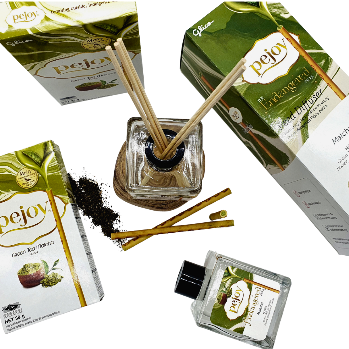 Asian Scents Co. x Pejoy Matcha Green Tea reed diffuser 100ml *Limited Edition*