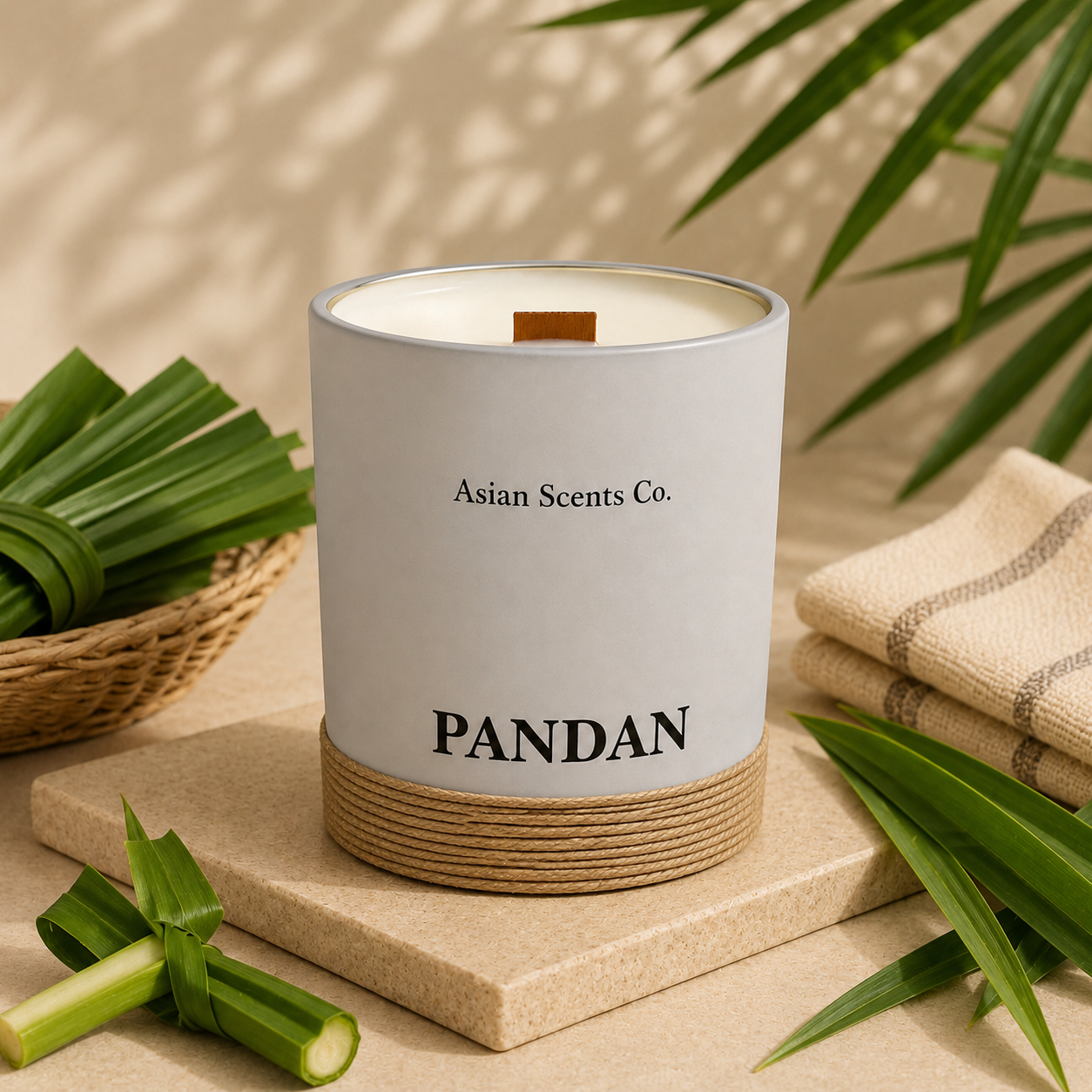 Pandan scented candle