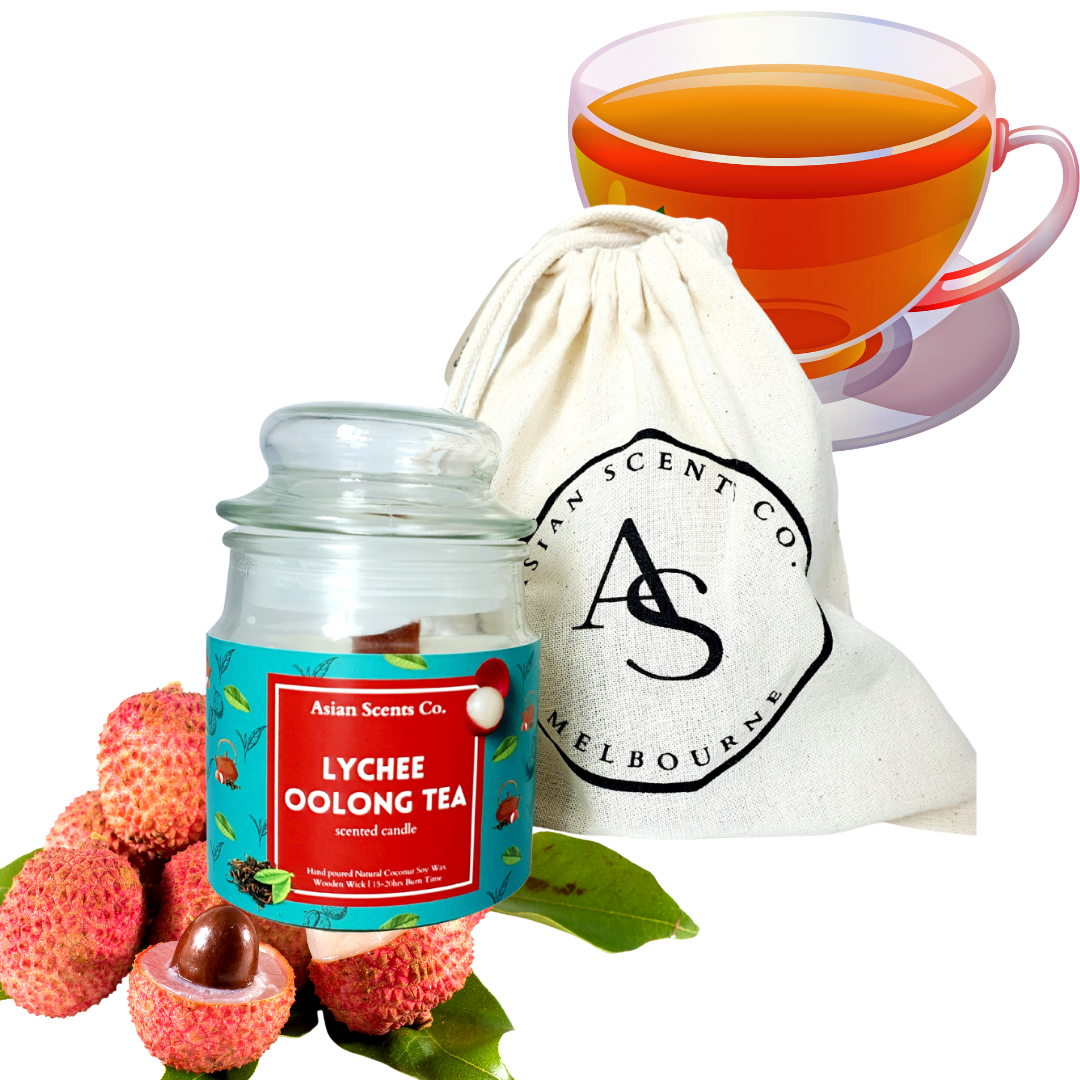 Lychee Oolong Tea - Travel candle